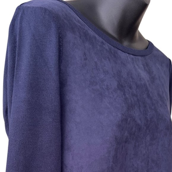 🌸4/$50🌸 Faux Suede Scoopneck Sweater - Picture 1 of 9